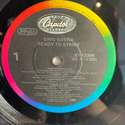 King Kobra (4) - Ready To Strike (VINYL LP Capitol Records ‎– ST-12386, EMI ‎– ST-12386) | NEW Near Mint (NM) Excellent (EX) - METAL / USED *NEAR MINT*