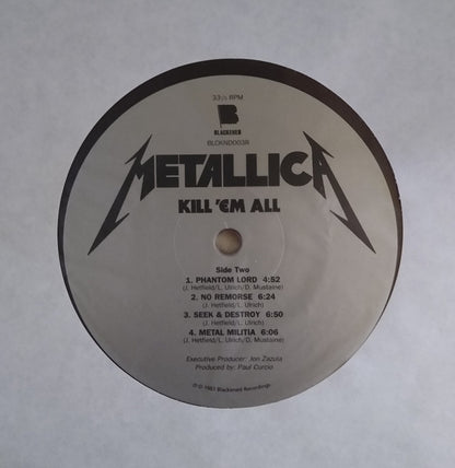Kill 'Em All (VINYL) | Near Mint (NM) Mint (M) - METAL / USED *NEAR MINT*