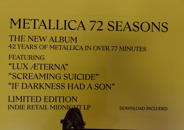 72 Seasons (2xVINYL) | Near Mint (NM) Mint (M) - METAL / USED *NEAR MINT*