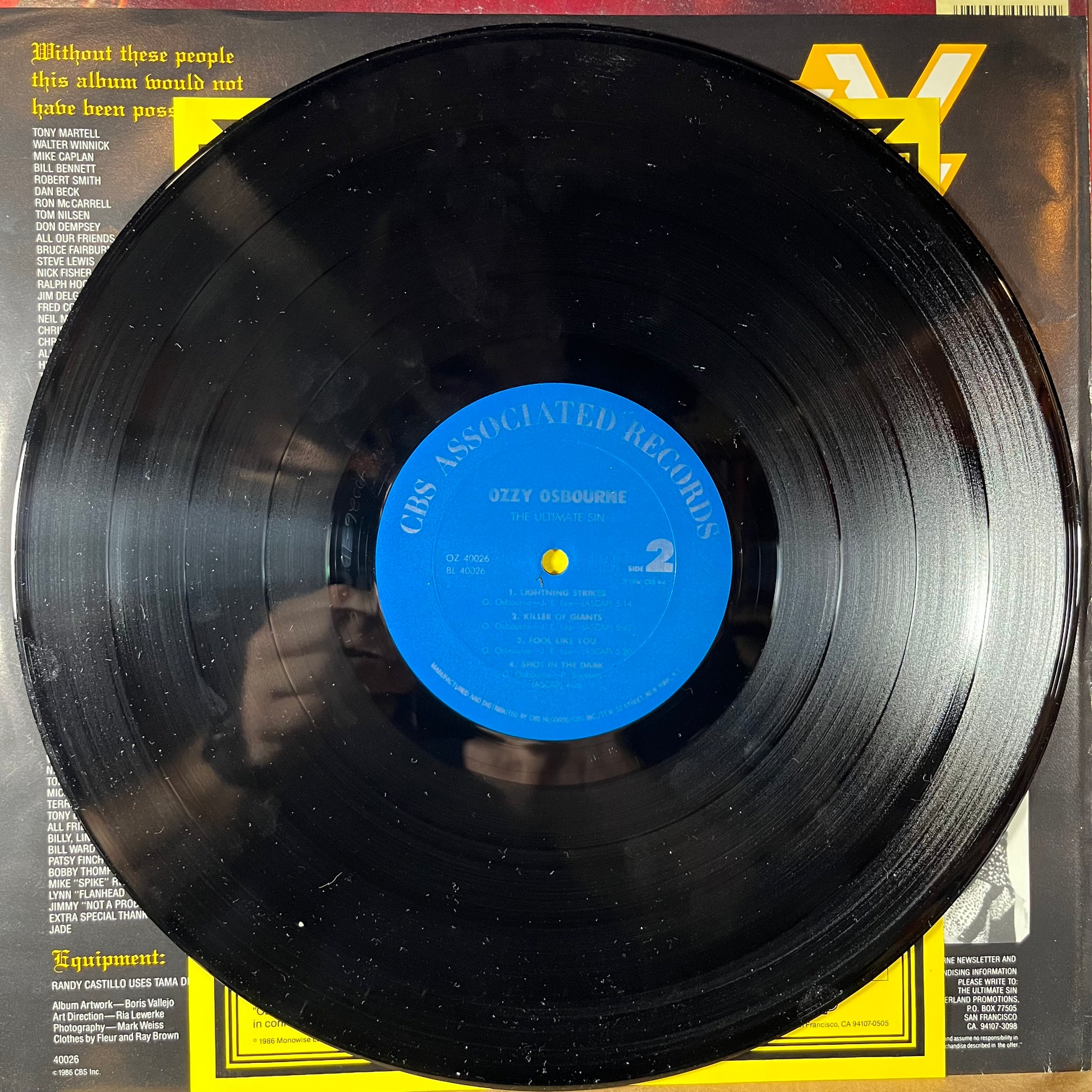 The Ultimate Sin (VINYL) | Near Mint (NM or M-) Excellent+ (EX+) - METAL / USED *NEAR MINT*