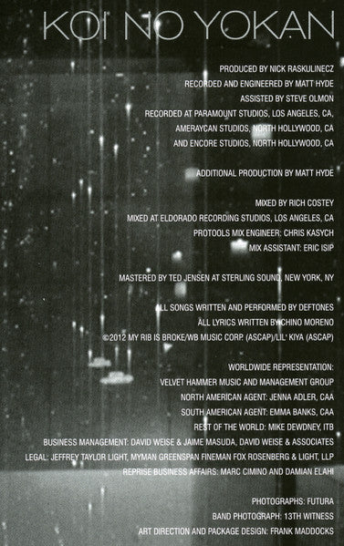 Deftones - Koi No Yokan (VINYL LP) | USED Near Mint (NM or M-) Near Mint (NM or M-) - METAL / USED *NEAR MINT*