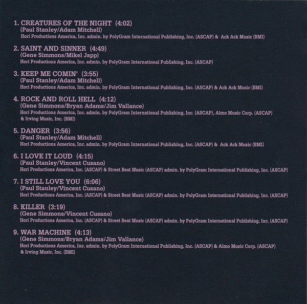 Creatures Of The Night (CD) | Near Mint (NM) Near Mint (NM) - METAL / USED *NEAR MINT*