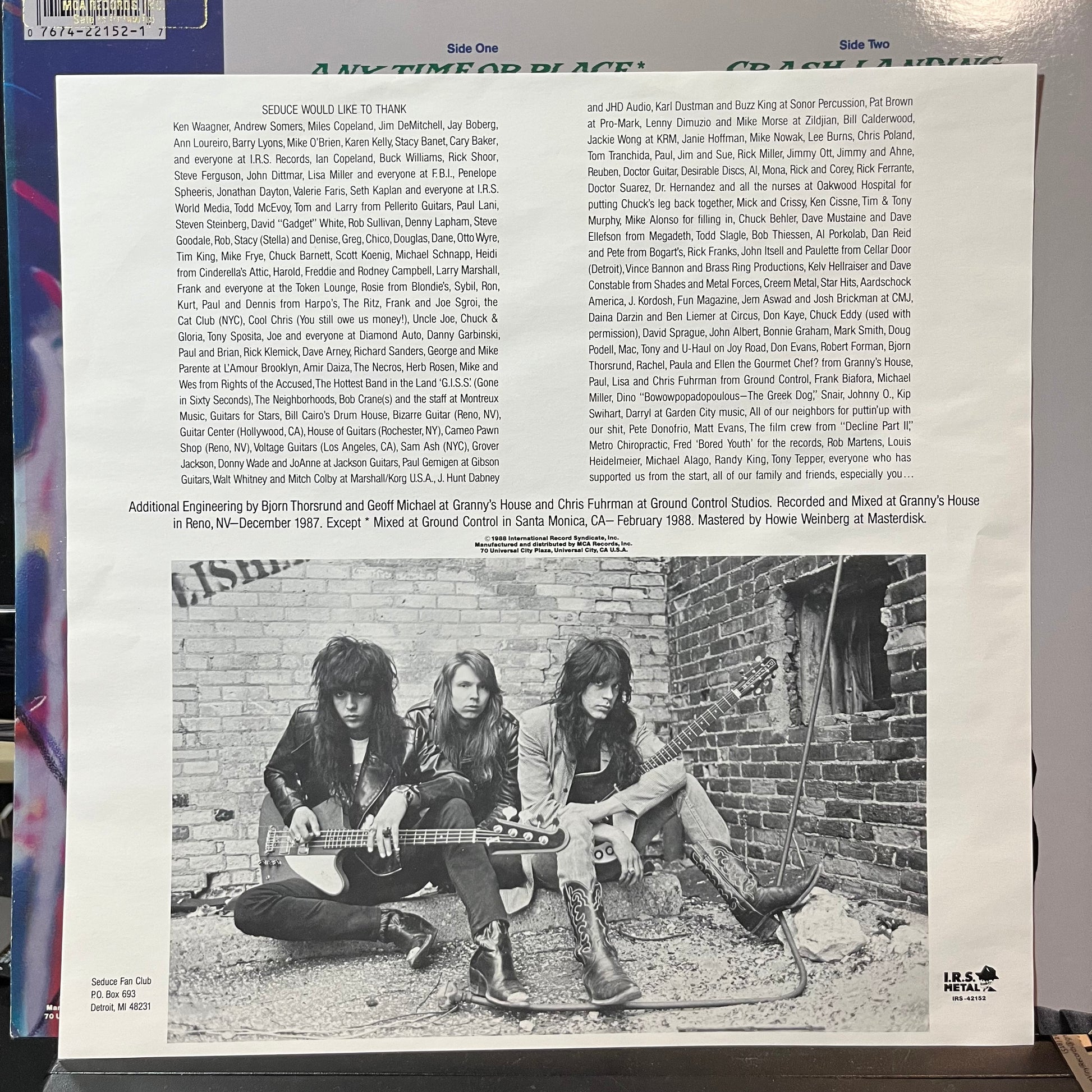 Seduce - Too Much Ain't Enough (VINYL LP) | USED Near Mint (NM or M-) Near Mint (NM or M-) - METAL / USED *NEAR MINT*