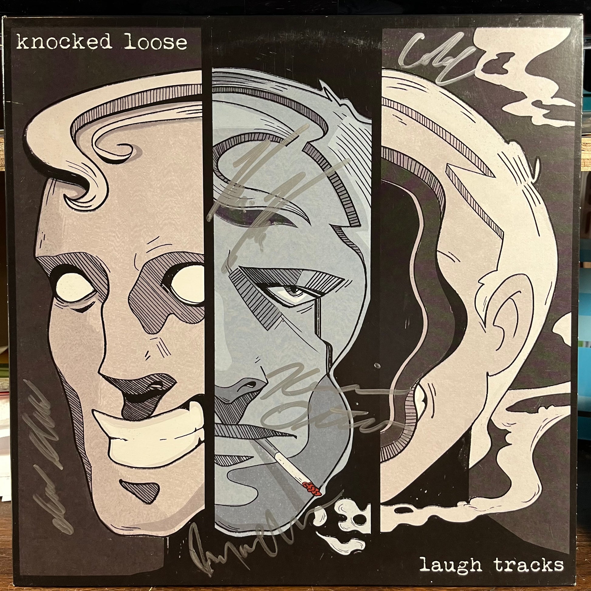 Laugh Tracks (SIGNED WHITE VINYL) | Near Mint (NM or M-) Near Mint (NM or M-) - METAL / USED *NEAR MINT*