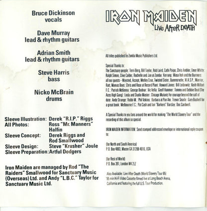 Live After Death (CD) | Near Mint (NM or M-) Near Mint (NM or M-) - METAL / USED *NEAR MINT*