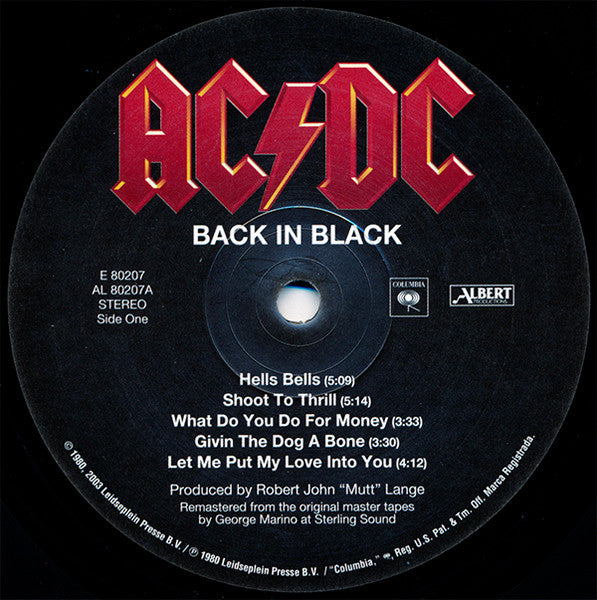 Back In Black (VINYL) | Near Mint (NM) Near Mint (NM) - METAL / USED *NEAR MINT*