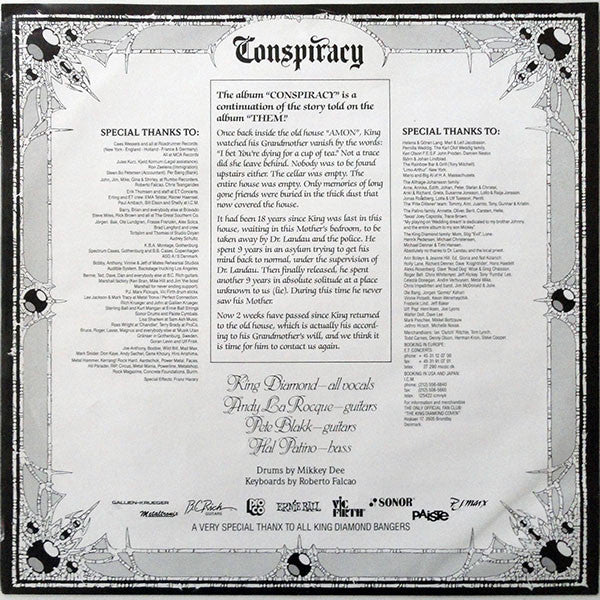 King Diamond - Conspiracy (PICTURE VINYL LP METAL BLADE 3984-25057-1 2018) | USED Near Mint (NM or M-) Near Mint (NM) - METAL / USED *NEAR MINT*
