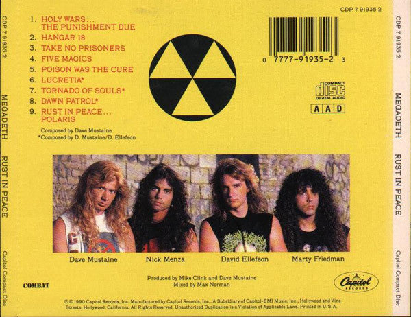 Rust In Peace (CD) | Near Mint (NM or M-) Near Mint (NM or M-) - METAL / USED *NEAR MINT*