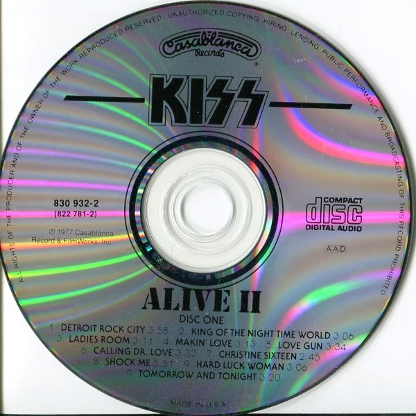 Alive II (2xCD) | Near Mint (NM) Near Mint (NM) - METAL / USED *NEAR MINT*