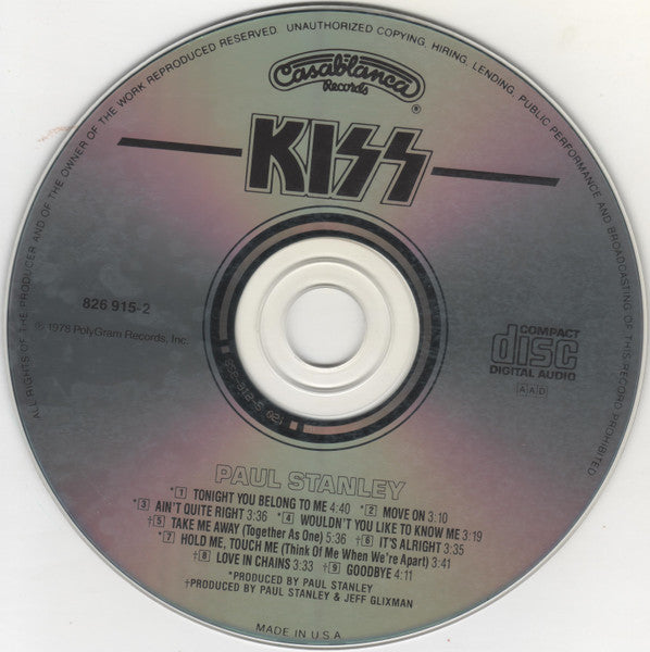 Paul Stanley (CD) | Near Mint (NM) Near Mint (NM) - METAL / USED *NEAR MINT*
