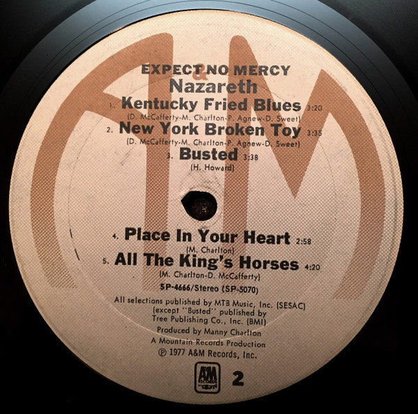 Expect No Mercy (VINYL) | Near Mint (NM or M-) Excellent (EX) - METAL / USED *NEAR MINT*