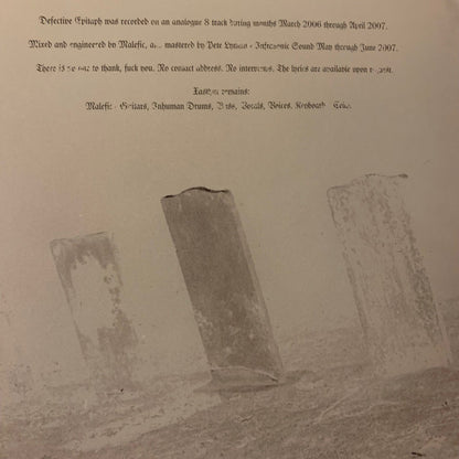 Defective Epitaph (2xVINYL) | Near Mint (NM) Mint (M) - METAL / USED *NEAR MINT*