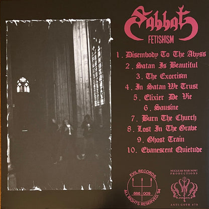 Sabbat - Fetishism (VINYL LP NUCLEAR WAR NOW! PRODUCTIONS ANTI-GOTH 479 2020) | Near Mint (NM or M-) Near Mint (NM) - METAL / USED *NEAR MINT*