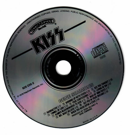 Gene Simmons ( CD) | Near Mint (NM) Near Mint (NM) - METAL / USED *NEAR MINT*