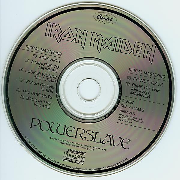 Powerslave (CD) | Near Mint (NM or M-) Near Mint (NM or M-) - METAL / USED *NEAR MINT*