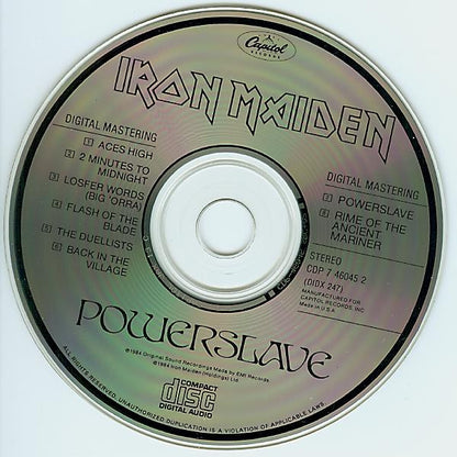Powerslave (CD) | Near Mint (NM or M-) Near Mint (NM or M-) - METAL / USED *NEAR MINT*