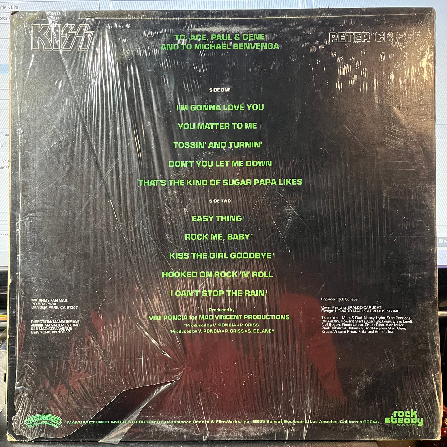 Peter Criss (VINYL) | Near Mint (NM or M-) Excellent+ (EX+) - METAL / USED *NEAR MINT*