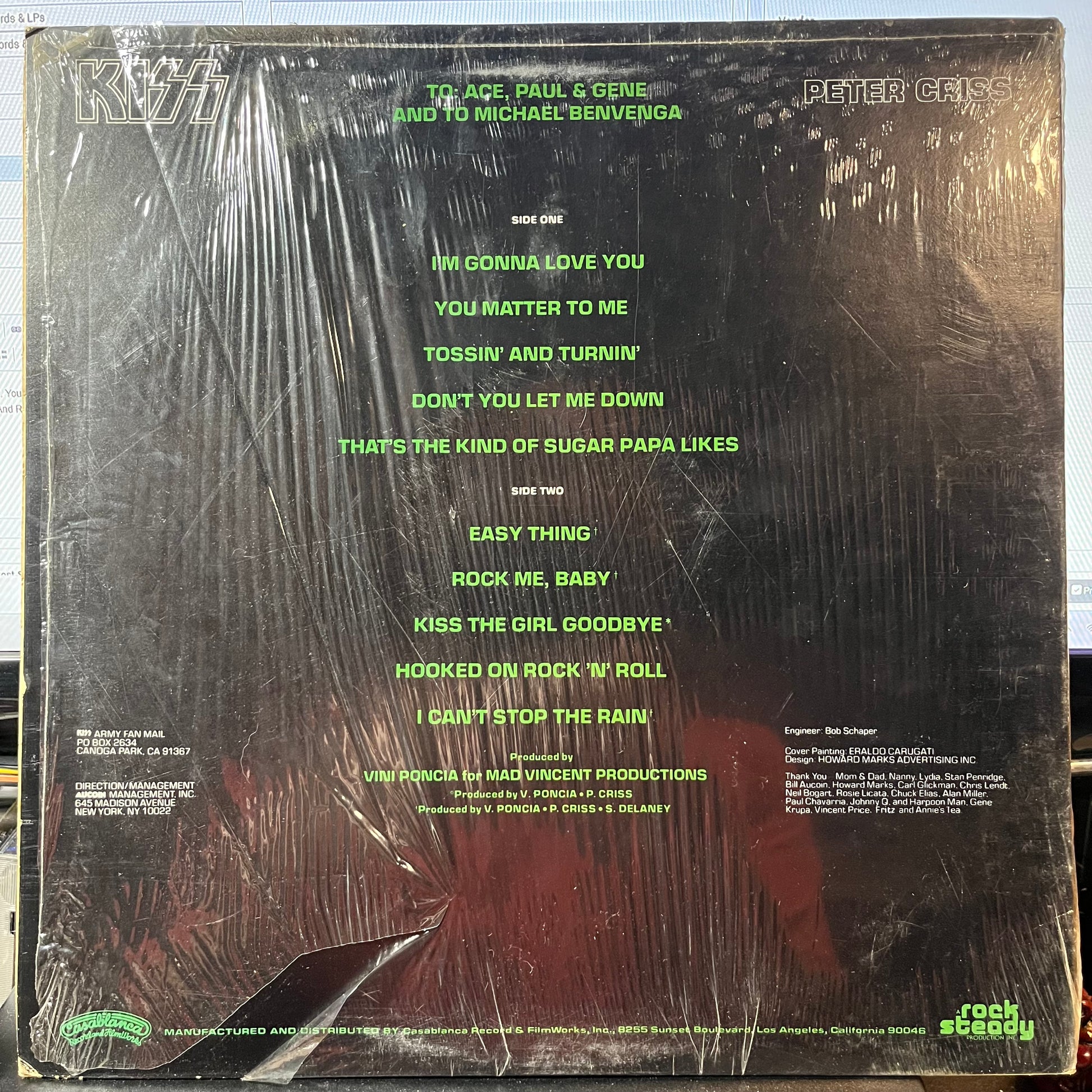 Peter Criss (VINYL) | Near Mint (NM or M-) Excellent+ (EX+) - METAL / USED *NEAR MINT*