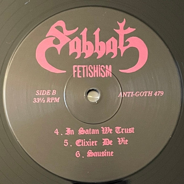 Sabbat - Fetishism (VINYL LP NUCLEAR WAR NOW! PRODUCTIONS ANTI-GOTH 479 2020) | Near Mint (NM or M-) Near Mint (NM) - METAL / USED *NEAR MINT*