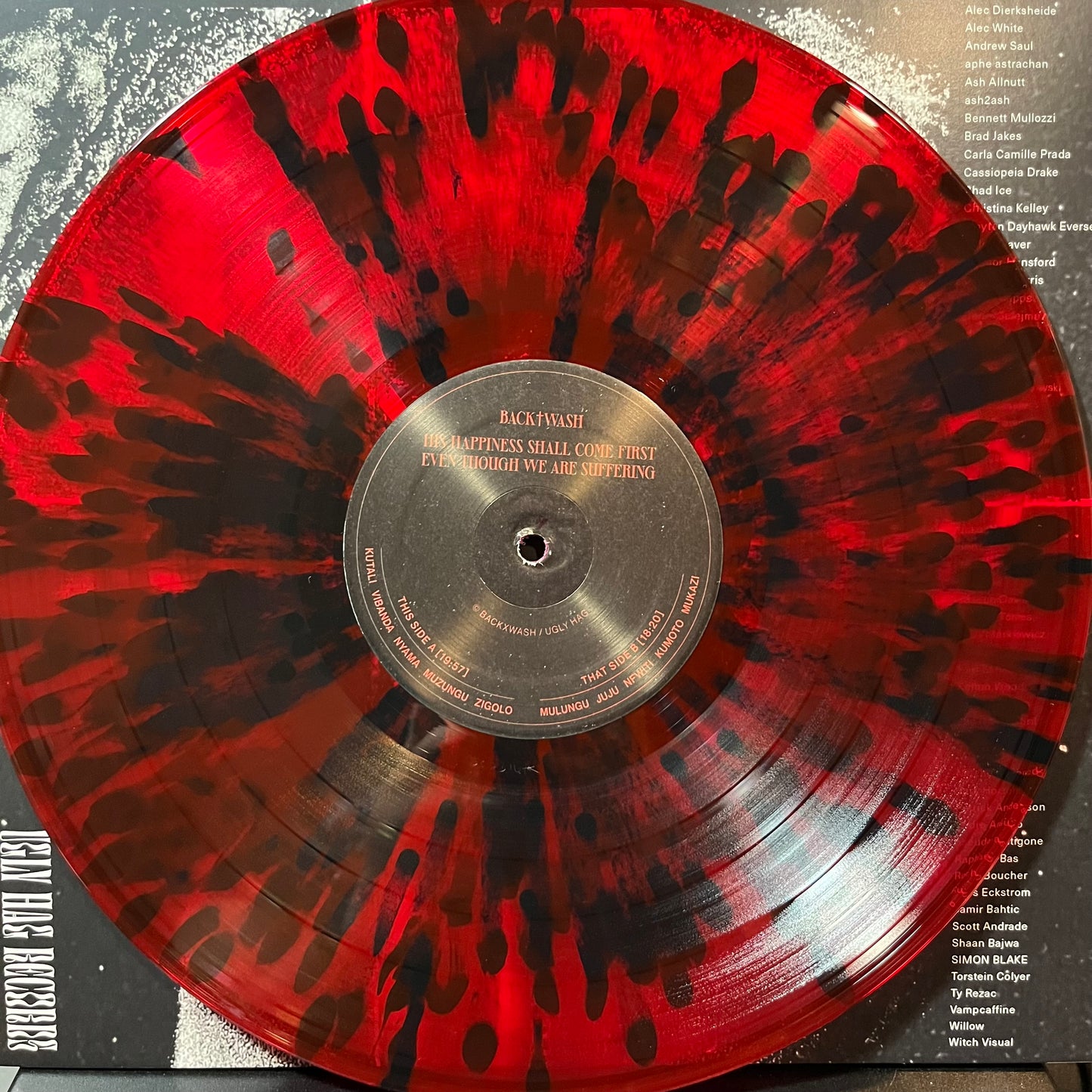Backxwash - His Happiness Shall Come First Even Though We Are Suffering (RED/BLACK SPLATTER VINYL LP) | USED - METAL / USED *NEAR MINT*