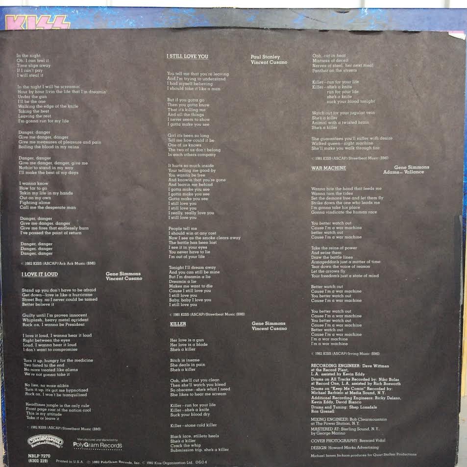 Creatures Of The Night (VINYL) | Near Mint (NM) Excellent (EX) - METAL / USED *NEAR MINT*