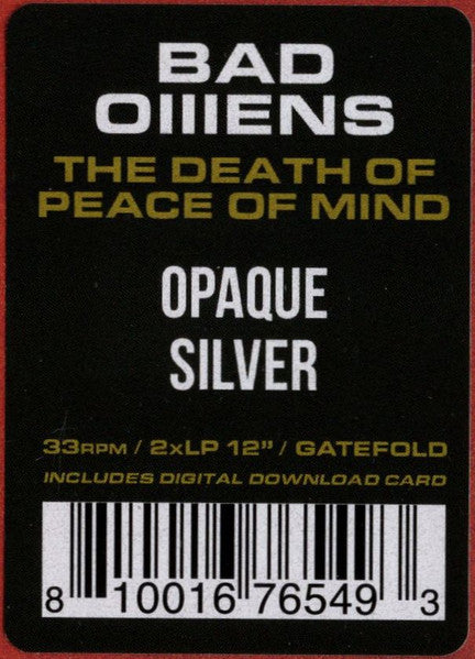 Bad Omens (2) - The Death Of Peace Of Mind (2X LP) *Silver [Opaque]* | Near Mint (NM) Near Mint (NM) - METAL / USED *NEAR MINT*