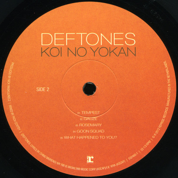 Deftones - Koi No Yokan (VINYL LP) | USED Near Mint (NM or M-) Near Mint (NM or M-) - METAL / USED *NEAR MINT*