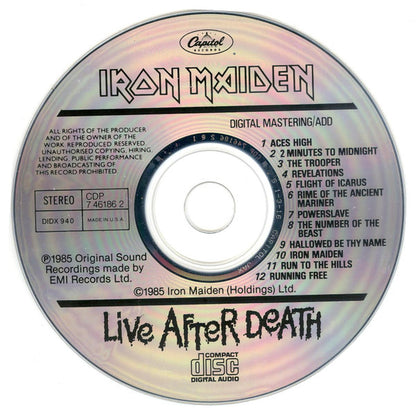 Live After Death (CD) | Near Mint (NM or M-) Near Mint (NM or M-) - METAL / USED *NEAR MINT*