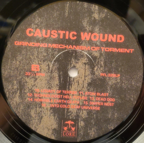 Caustic Wound - Grinding Mechanism of Torment (VINYL LP PROFOUND LORE PFL-328LP 2025) | USED - METAL / USED *NEAR MINT*