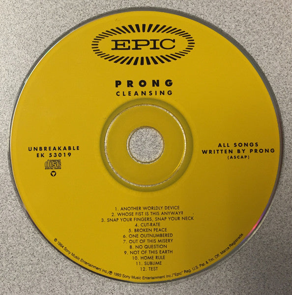 Cleansing (CD) | Near Mint (NM or M-) Near Mint (NM or M-) - METAL / USED *NEAR MINT*