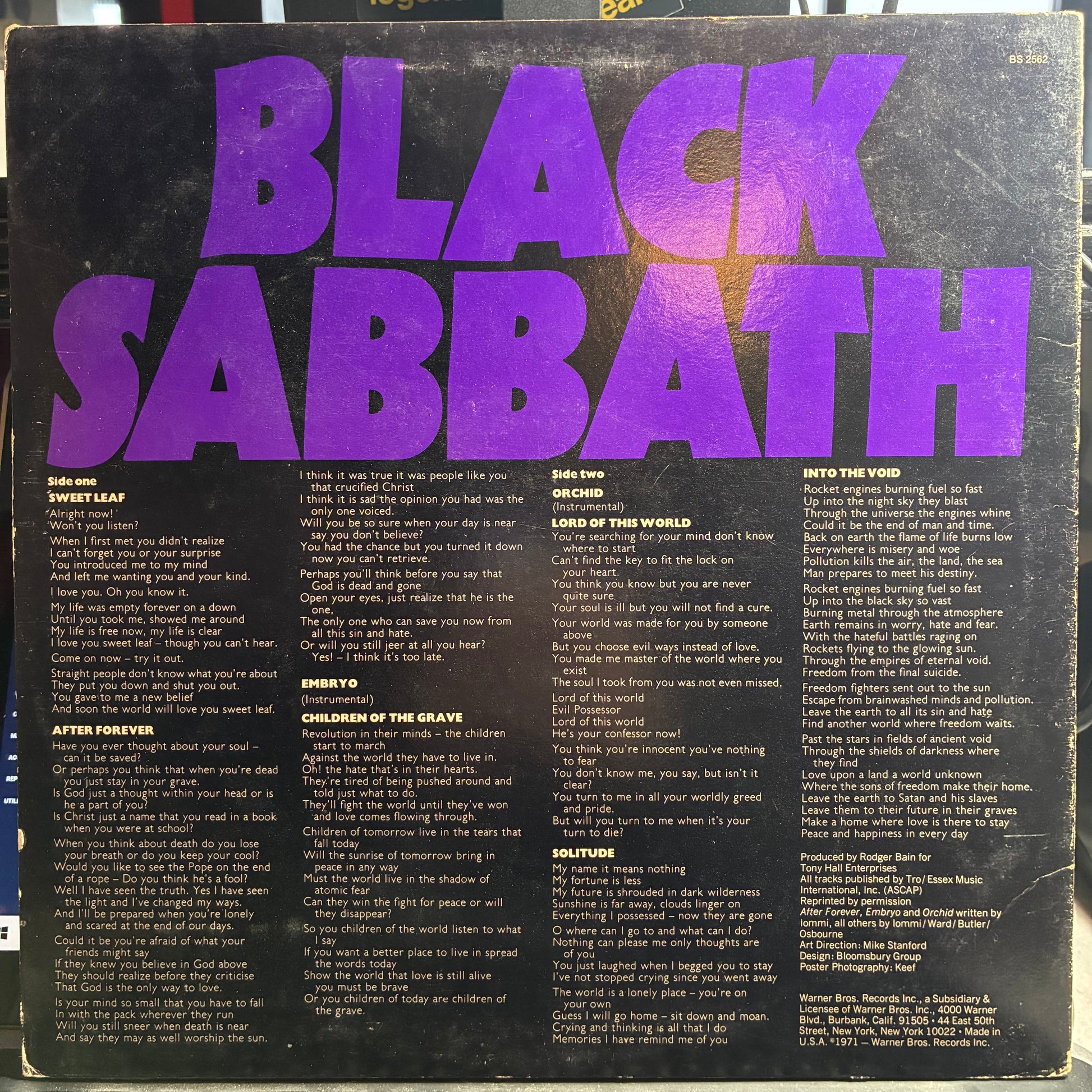 Master Of Reality (VINYL) | VERY GOOD PLUS PLUS (VG++) Very Good Plus (VG+) - METAL / USED *VERY GOOD++*