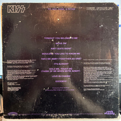 Kiss - Paul Stanley (VINYL) *W/ POSTER* | Very Good Plus (VG+) Very Good (VG) - METAL / USED *VERY GOOD+*