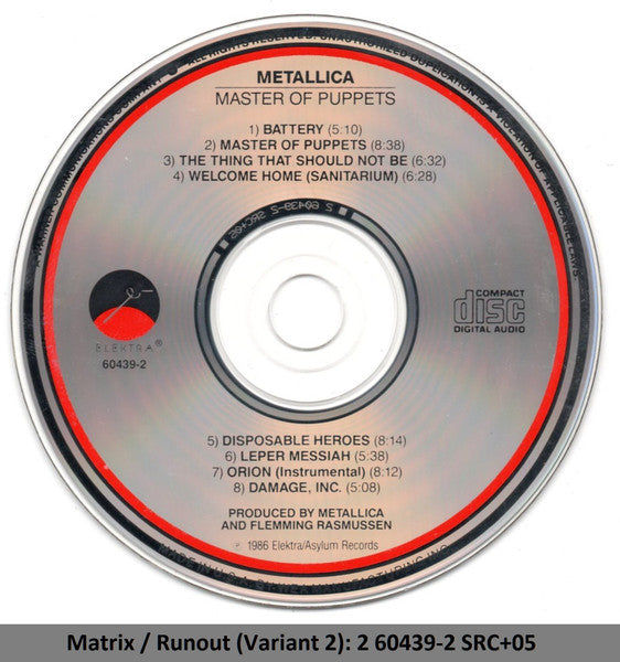 Master Of Puppets (CD) | Very Good Plus (VG+) Near Mint (NM or M-) - METAL / USED *VERY GOOD+*