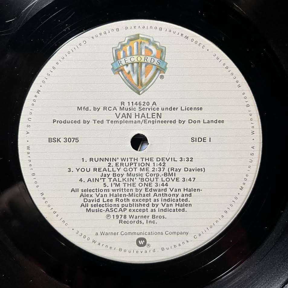 Van Halen (VINYL) | Very Good Plus Plus (VG++) Very Good Plus Plus (VG++) - METAL / USED *VERY GOOD++*