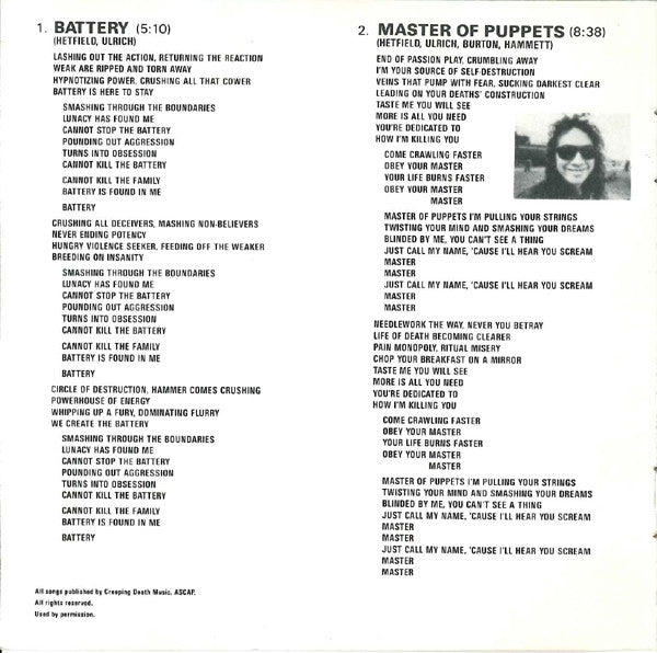 Master Of Puppets (CD) | Very Good Plus (VG+) Near Mint (NM or M-) - METAL / USED *VERY GOOD+*