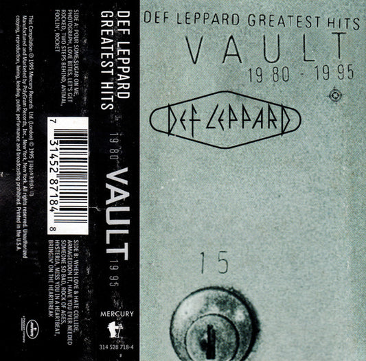 Vault: Def Leppard Greatest Hits 1980-1995 (VINYL) | Very Good Plus (VG+) Excellent (EX) - METAL / USED *VERY GOOD+*