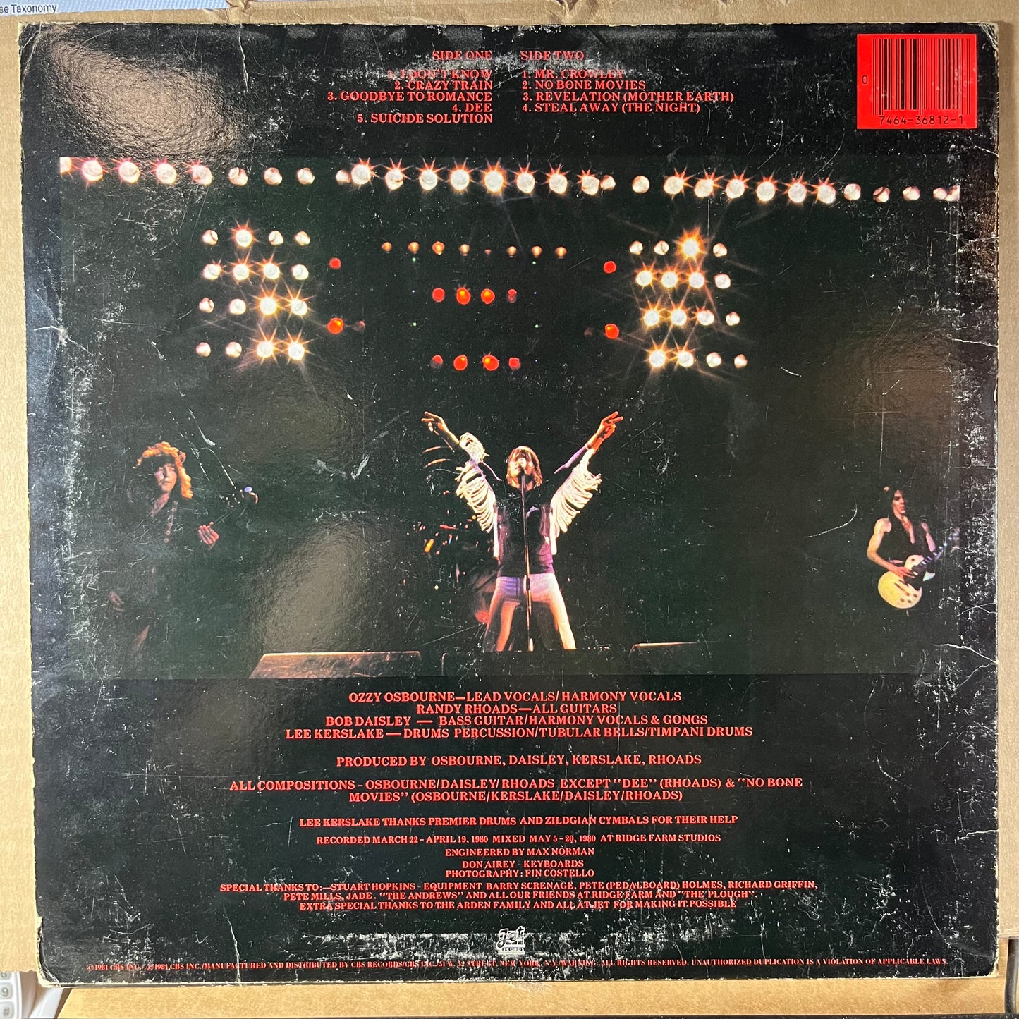 Blizzard Of Ozz (VINYL) | Very Good Plus Plus (VG++) Very Good Plus (VG+) - METAL / USED *VERY GOOD++*