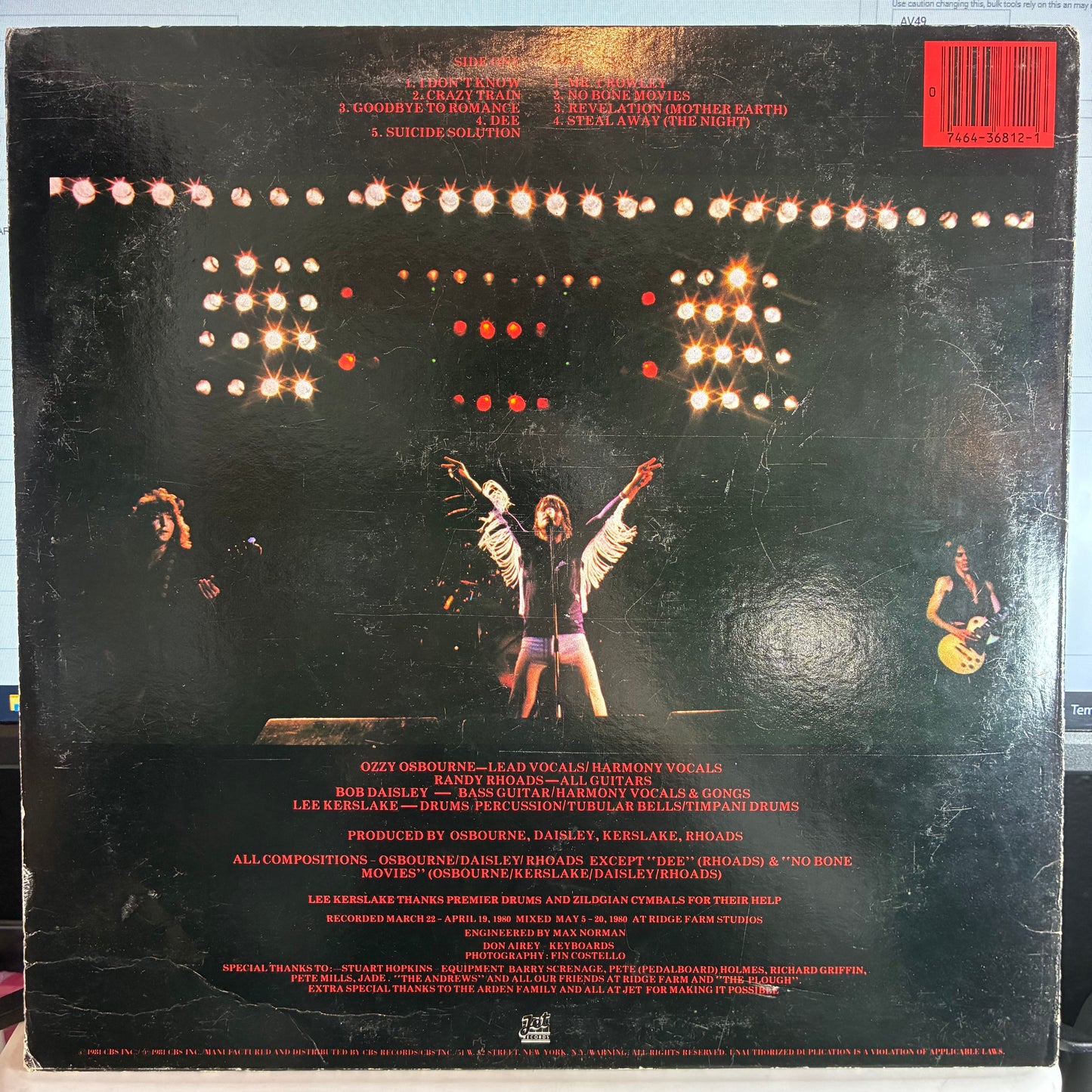 Blizzard Of Ozz (VINYL) | Very Good Plus (VG+) Very Good Plus (VG+) - METAL / USED *VERY GOOD+*