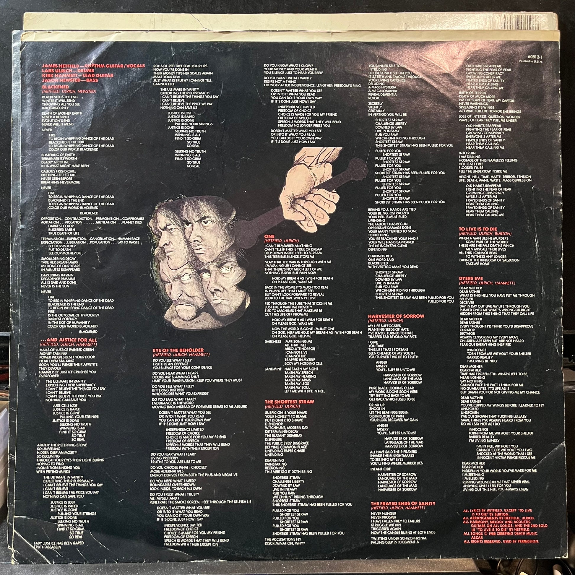 ...And Justice For All (2xVINYL) | Very Good (VG) Excellent (EX) - METAL / USED *VERY GOOD*