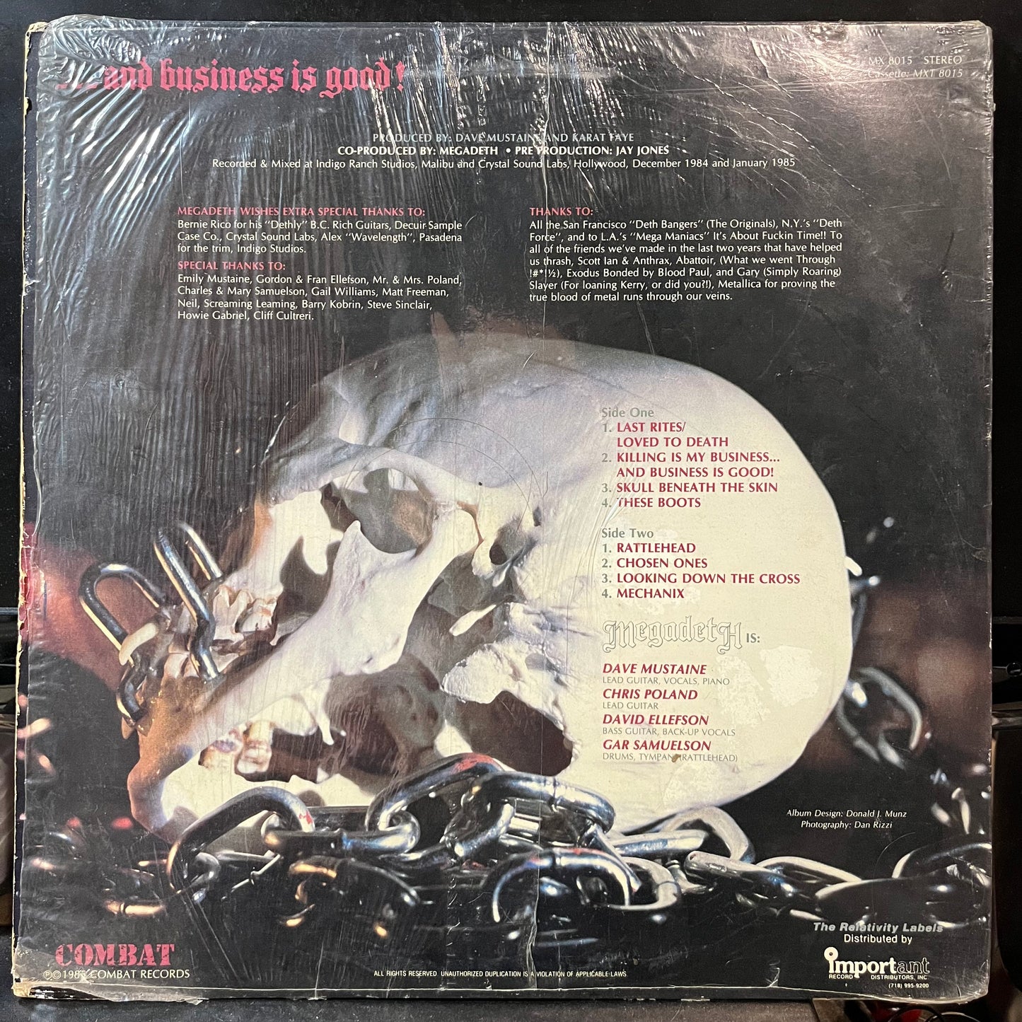 Killing Is My Business... And Business Is Good! (VINYL) | Very Good (VG) Excellent+ (EX+) - METAL / USED *VERY GOOD*