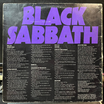 Black Sabbath - Master of Reality (VINYL LP WARNER BROS. BS 2562 1971) | Very Good (VG) Very Good (VG) - METAL / USED *VERY GOOD*