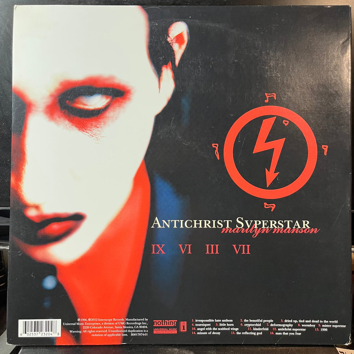 Marilyn Manson - Antichrist Superstar (RED VINYL 2xLP) | USED Near Mint (NM or M-) Excellent (EX) METAL