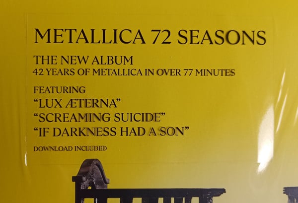 Metallica 72 Seasons Blackened 2xLP, Album Mint (M) Mint (M)