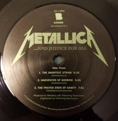 Metallica ...And Justice For All Blackened 2xLP, Album, RE, RM, 180 Mint (M) Mint (M)