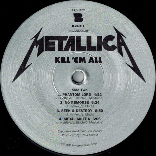 Metallica - Kill 'Em All (VINYL LP Blackened BLCKND003R) | Mint (M) Mint (M) - METAL *SEALED*