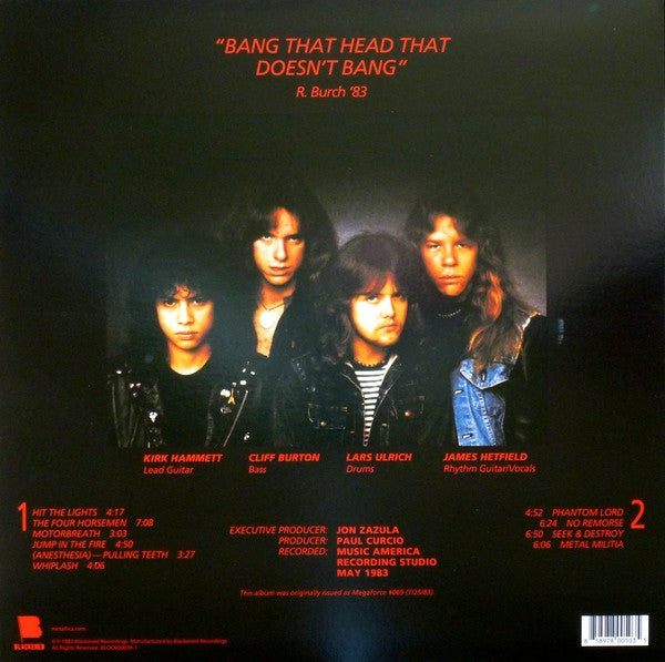 Metallica - Kill 'Em All (VINYL LP Blackened BLCKND003R) | Mint (M) Mint (M) - METAL *SEALED*