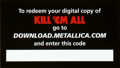 Metallica Kill 'Em All Blackened LP, Album, RE, RM Mint (M) Mint (M)