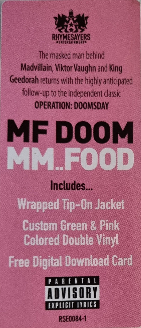 MM..FOOD (IEX: GREEN & PINK VINYL) | Mint (M) Mint (M) - HIP HOP/RAP *SEALED/COLOR*