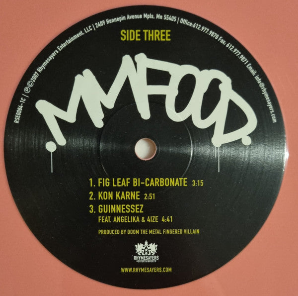 MM..FOOD (IEX: GREEN & PINK VINYL) | Mint (M) Mint (M) - HIP HOP/RAP *SEALED/COLOR*