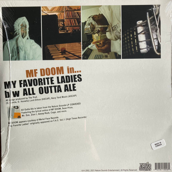 MF Doom, The Prof. meets The Super Villain My Favorite Ladies b/w All Outta Ale Nature Sounds 12", RP Mint (M) Mint (M)